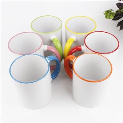 Taza de cerámica esmaltada por sublimación de 11 oz