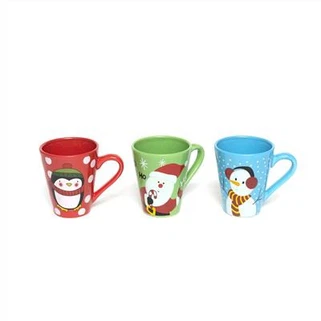 Taza de Navidad de cerámica de gres