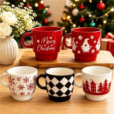 Diseño de taza navideña