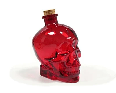Botella De Vidrio Vacía En Forma De Calavera